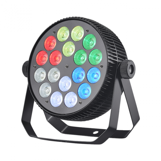 Лед пар LIGHT4ME PARTY PAR 18x10W RGBW stage spotlight LED lighting effect DMX 2x mounting bracket