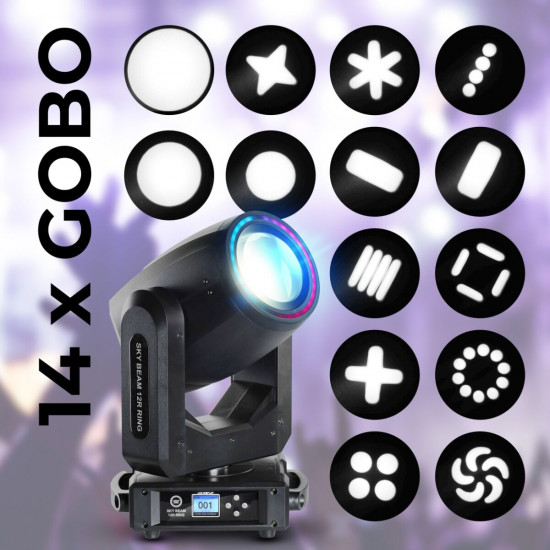 Движеща глава LIGHT4ME SKY BEAM 12R RING