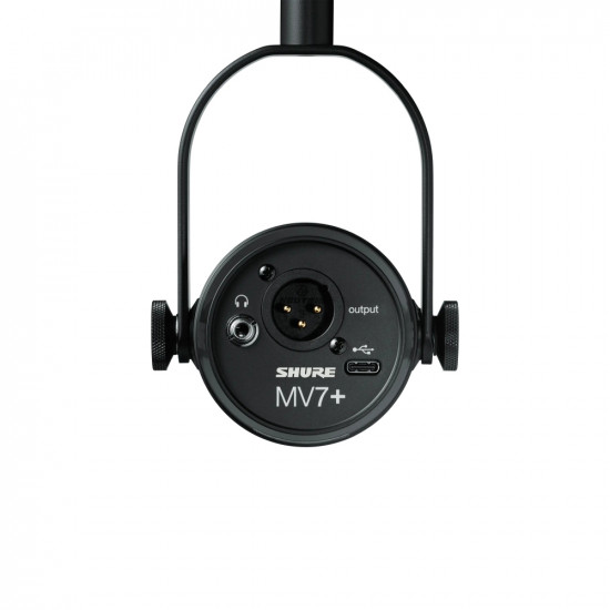 Динамичен подкаст микрофон, черен SHURE MV7+ 