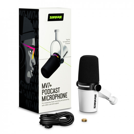 Динамичен подкаст микрофон SHURE MV7+