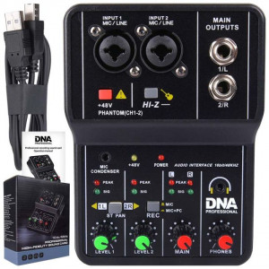 Аналогов миксер DNA MIX 2 analog mixer 2-channel Hi-Z USB audio interface Аналогов миксер DNA MIX 2 analog mixer 2-channel Hi-Z USB audio interface