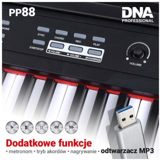Ел. пиано DNA PP 88 digital piano full size learning keyboard
