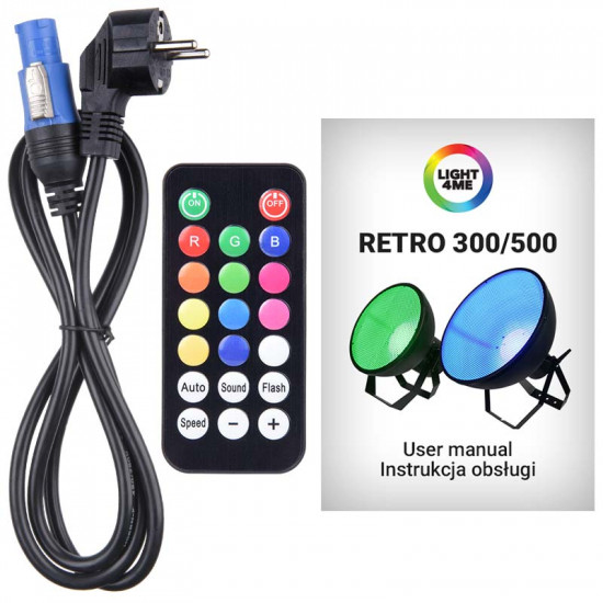 Светлинен ефект LIGHT4ME RETRO 500 RGBA IR stage spotlight light decoration remote control