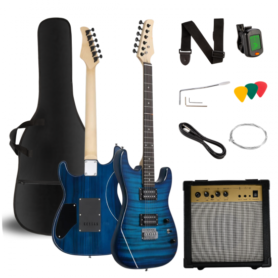 Ел. китара комплект V-TONE EGW 39 BL electric guitar 4/4 stratocaster