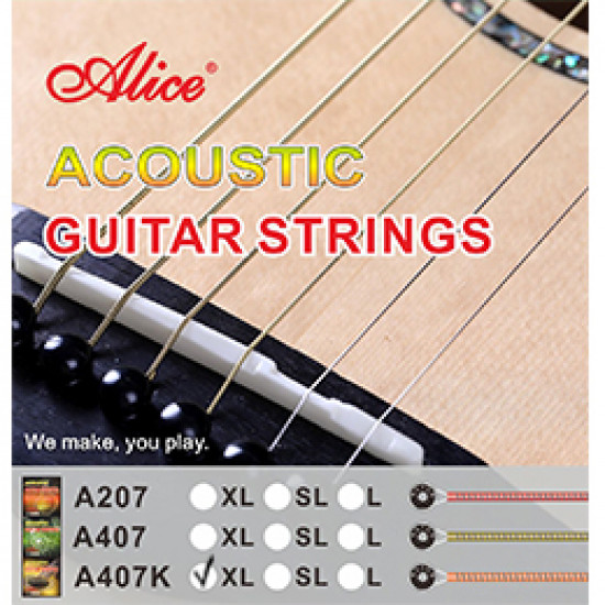 Alice Acoustic Guitar Strings Фосфор Бронз 011