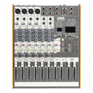 Смесителен пулт с USB и Bluetooth DNA ME-8FX Смесителен пулт с USB и Bluetooth DNA ME-8FX