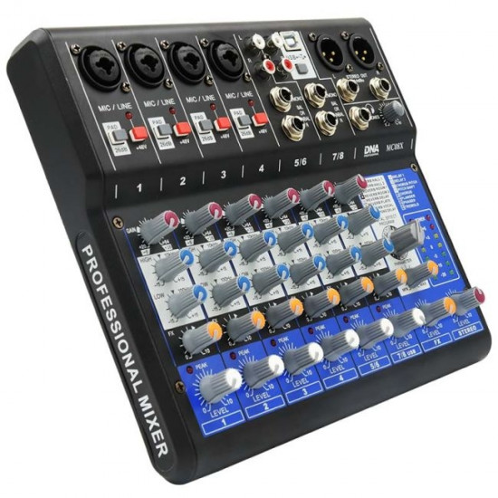 DNA MC08X analog mixer audio interface USB 8 channels