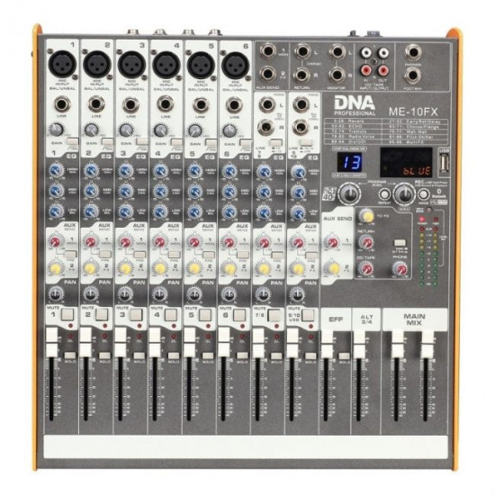 DNA ME-10FX audio mixer - 10 channels USB Bluetooth