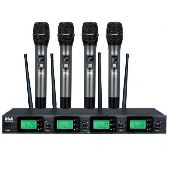 Четворен безжичен микрофон DNA RV- 4 wireless  handheld