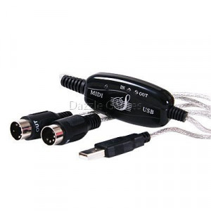 Кабел USB to MIDI Converter Cable Adapter Keyboard Interface  Кабел USB to MIDI Converter Cable Adapter Keyboard Interface