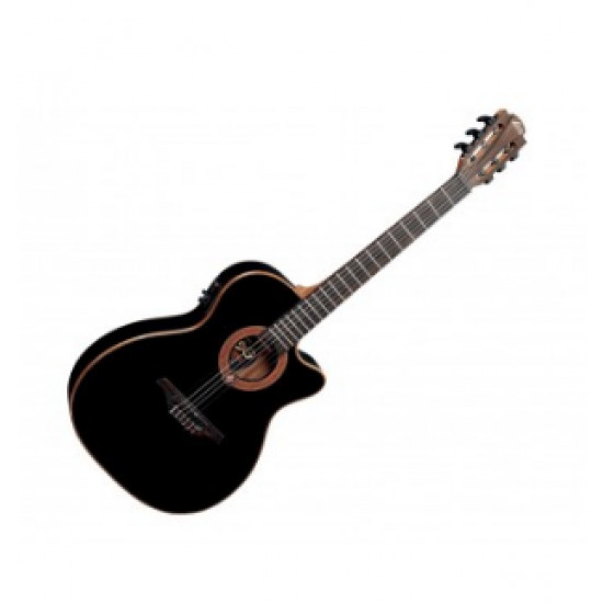 LAG Occitania OC114ASCE-BLK озвучена класическа китара