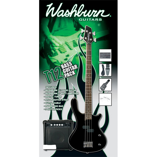 Washburn T12B bass guitar Pack