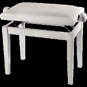 GEWA PIANO BENCH WHITE HIGHGLOSS WHITE COVER GEWA PIANO BENCH WHITE HIGHGLOSS WHITE COVER